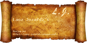 Lasz Jozafát névjegykártya
